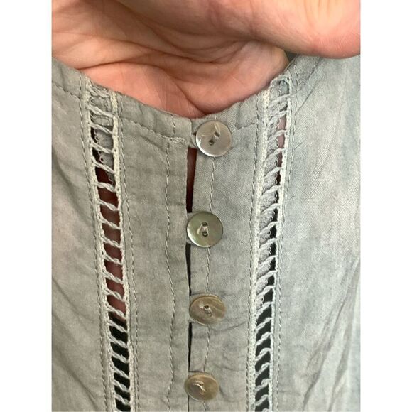 Olivaceous Women's Spaghetti Strap Button Front Jumpsuit Sage Green Size Medium - Picture 4 of 8